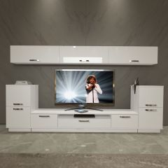 Decoraktiv Trendstyle 9 Slm Tv Ünitesi Tv Sehpası Parlak Beyaz