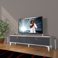 Decoraktiv Eko 140 Mdf Std Gold Tv Ünitesi Tv Sehpası Ceviz - Beyaz