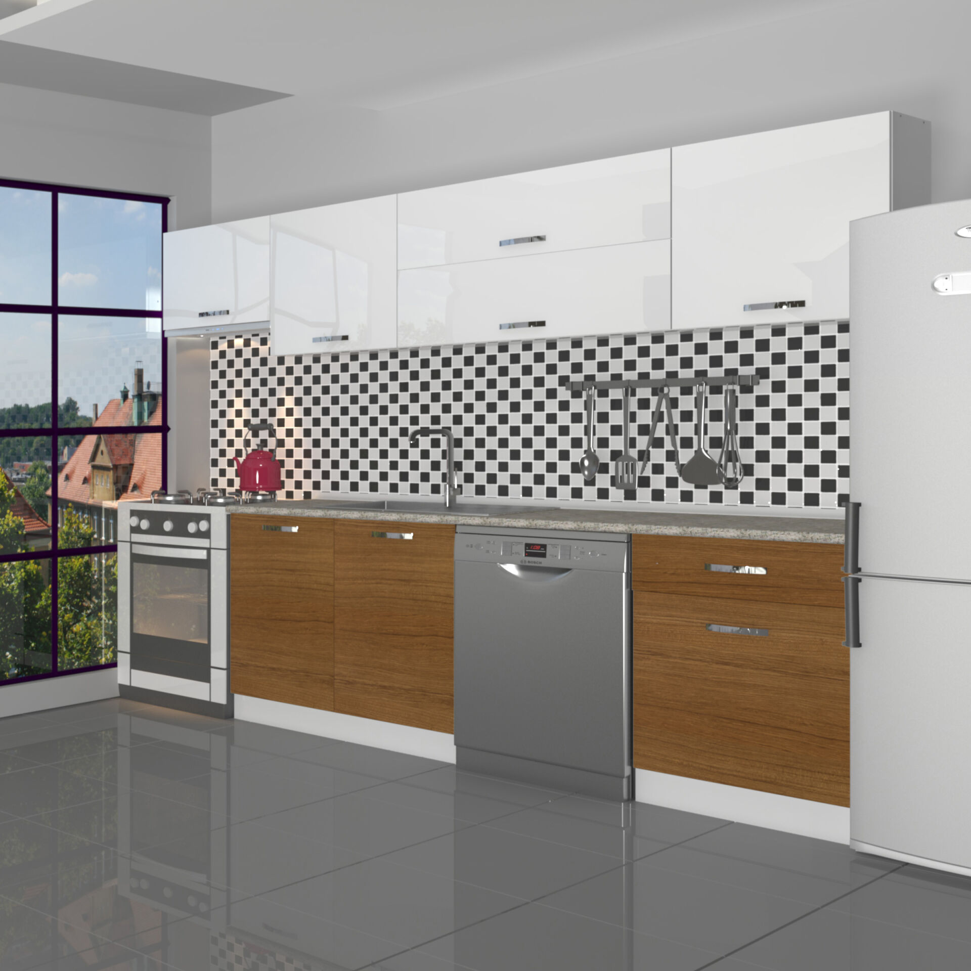 Decoraktiv Elite 280Y MDF Hazır Mutfak Dolabı