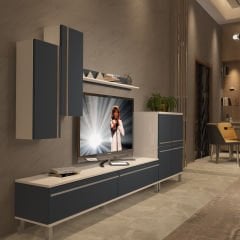 Decoraktiv Eko 6 Mdf Std Krom Ayaklı Tv Ünitesi Tv Sehpası