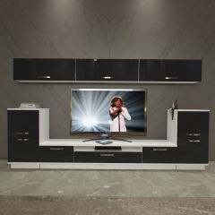 Decoraktiv Trendstyle 9 Slm Tv Ünitesi Tv Sehpası Beyaz - Siyah