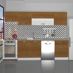 Decoraktiv Elite 280Y MDF Hazır Mutfak Dolabı Ceviz