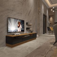 Decoraktiv Trendstyle 4S Mdf Tv Ünitesi Tv Sehpası Pera - Siyah