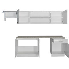 Decoraktiv Elite 280Y MDF Hazır Mutfak Dolabı Parlak Beyaz