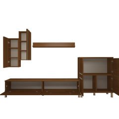 Decoraktiv Eko 6 Mdf Std Krom Ayaklı Tv Ünitesi Tv Sehpası Ceviz