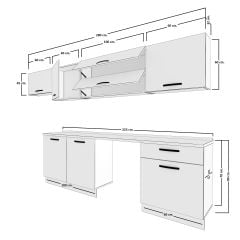 Decoraktiv Elite 280Y MDF Hazır Mutfak Dolabı Parlak Beyaz