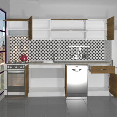 Decoraktiv Elite 280Y MDF Hazır Mutfak Dolabı Pera