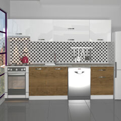 Decoraktiv Elite 280Y MDF Hazır Mutfak Dolabı Pera - Beyaz