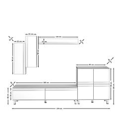 Decoraktiv Eko 6 Mdf Std Krom Ayaklı Tv Ünitesi Tv Sehpası Ceviz - Siyah