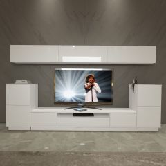 Decoraktiv Trendstyle 9S Slm Tv Ünitesi Tv Sehpası Parlak Beyaz