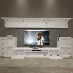 Decoraktiv Trendstyle 9S Slm Tv Ünitesi Tv Sehpası Parlak Beyaz