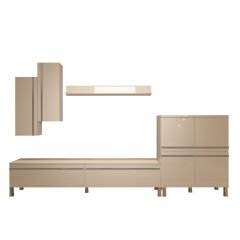 Decoraktiv Eko 6 Mdf Std Krom Ayaklı Tv Ünitesi Tv Sehpası Parlak Beyaz