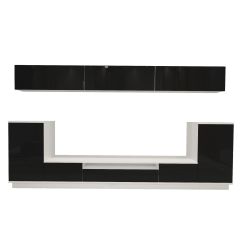Decoraktiv Trendstyle 9S Slm Tv Ünitesi Tv Sehpası Beyaz - Siyah