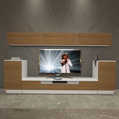 Decoraktiv Trendstyle 9S Slm Tv Ünitesi Tv Sehpası Beyaz - Ceviz