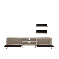 Decoraktiv Eko 4 Mdf Dvd Gold Tv Ünitesi Tv Sehpası Beyaz - Siyah