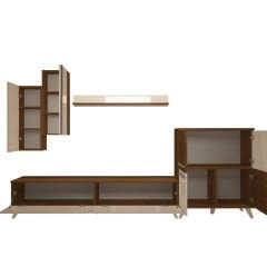 Decoraktiv Eko 6 Mdf Std Retro Tv Ünitesi Tv Sehpası Ceviz - Beyaz