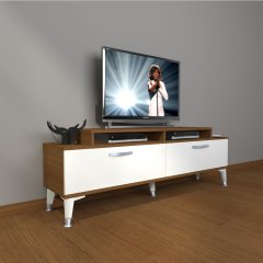 Decoraktiv Ekoflex 4 Slm Silver Tv Ünitesi Tv Sehpası Ceviz - Beyaz