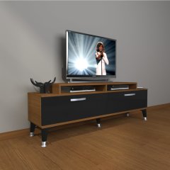 Decoraktiv Ekoflex 4 Slm Silver Tv Ünitesi Tv Sehpası Ceviz - Siyah
