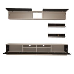 Decoraktiv Trendstyle 5220 Mdf Tv Ünitesi Tv Sehpası Beyaz - Siyah