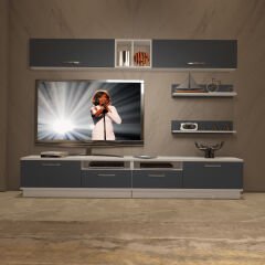 Decoraktiv Trendstyle 5220 Mdf Tv Ünitesi Tv Sehpası Beyaz - Antrasit
