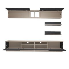 Decoraktiv Trendstyle 5220 Mdf Tv Ünitesi Tv Sehpası Beyaz - Antrasit