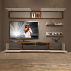 Decoraktiv Trendstyle 5220 Mdf Tv Ünitesi Tv Sehpası Ceviz - Beyaz