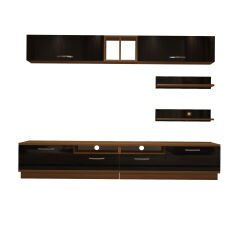 Decoraktiv Trendstyle 5220 Mdf Tv Ünitesi Tv Sehpası Ceviz - Siyah