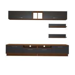 Decoraktiv Trendstyle 5220 Mdf Tv Ünitesi Tv Sehpası Ceviz - Antrasit