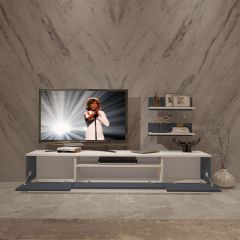 Decoraktiv Trendstyle 4 Mdf Tv Ünitesi Tv Sehpası Beyaz - Antrasit