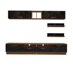 Decoraktiv Trendstyle 5220 Mdf Tv Ünitesi Tv Sehpası Pera - Siyah Mermer