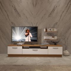 Decoraktiv Trendstyle 4 Mdf Tv Ünitesi Tv Sehpası Ceviz - Beyaz