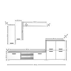 Decoraktiv Eko 6 Mdf Dvd Tv Ünitesi Tv Sehpası Parlak Beyaz