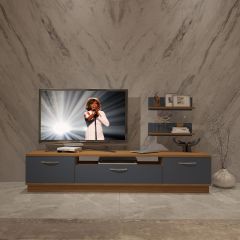 Decoraktiv Trendstyle 4 Mdf Tv Ünitesi Tv Sehpası Ceviz - Antrasit