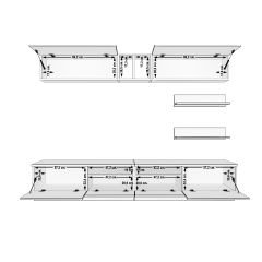 Decoraktiv Trendstyle 5220 Mdf Tv Ünitesi Tv Sehpası Ceviz - Siyah Mermer