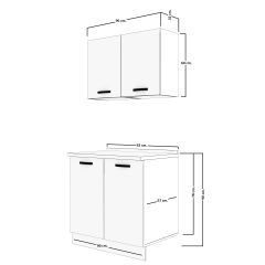 Decoraktiv Mini 90 MDF Hazır Mutfak Dolabı Ceviz