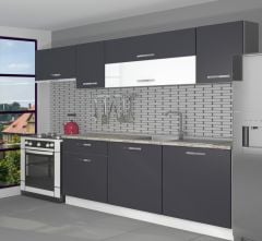 Decoraktiv Ekol 240 MDF Hazır Mutfak Dolabı Antrasit