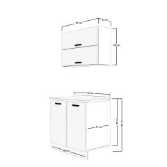 Decoraktiv Mini 90Y MDF Hazır Mutfak Dolabı Ceviz