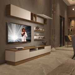Decoraktiv Trendstyle 5220S Mdf Tv Ünitesi Tv Sehpası Pera - Beyaz