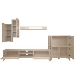 Decoraktiv Eko 6 Mdf Dvd Retro Tv Ünitesi Tv Sehpası Parlak Beyaz