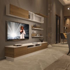 Decoraktiv Trendstyle 5220S Mdf Tv Ünitesi Tv Sehpası Beyaz - Pera