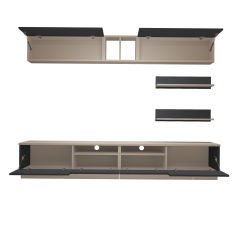 Decoraktiv Trendstyle 5220S Mdf Tv Ünitesi Tv Sehpası Beyaz - Antrasit