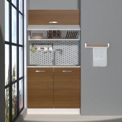 Decoraktiv Mini 90T MDF Hazır Mutfak Dolabı Ceviz