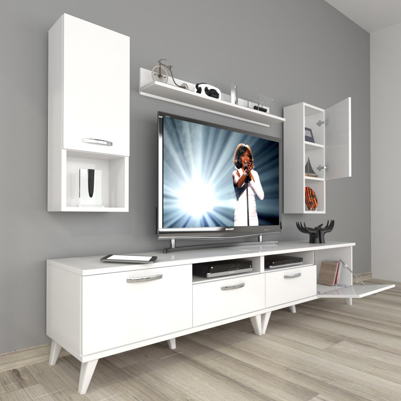 Decoraktiv Eko 5200DA Slm Retro Tv Ünitesi Tv Sehpası