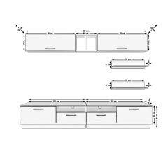 Decoraktiv Trendstyle 5220 Slm Tv Ünitesi Tv Sehpası Parlak Beyaz