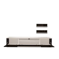 Decoraktiv Trendstyle 4S Slm Tv Ünitesi Tv Sehpası Beyaz - Siyah