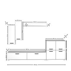 Decoraktiv Eko 6 Slm Std Tv Ünitesi Tv Sehpası Beyaz - Ceviz
