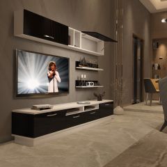Decoraktiv Trendstyle 5220 Slm Tv Ünitesi Tv Sehpası Beyaz - Siyah