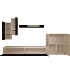 Decoraktiv Eko 6 Slm Std Tv Ünitesi Tv Sehpası Beyaz - Siyah