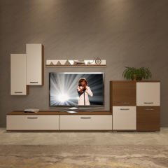 Decoraktiv Eko 6 Slm Std Tv Ünitesi Tv Sehpası Ceviz - Beyaz