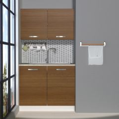 Decoraktiv Mini 100 MDF Hazır Mutfak Dolabı Ceviz
